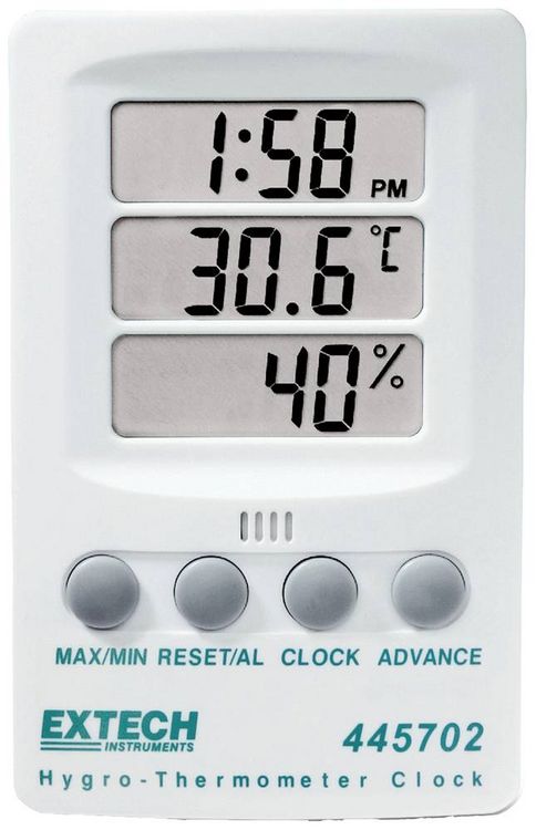 Produktbild: Extech 445702 Thermo-/Hygrometer Wei&szlig; 445702