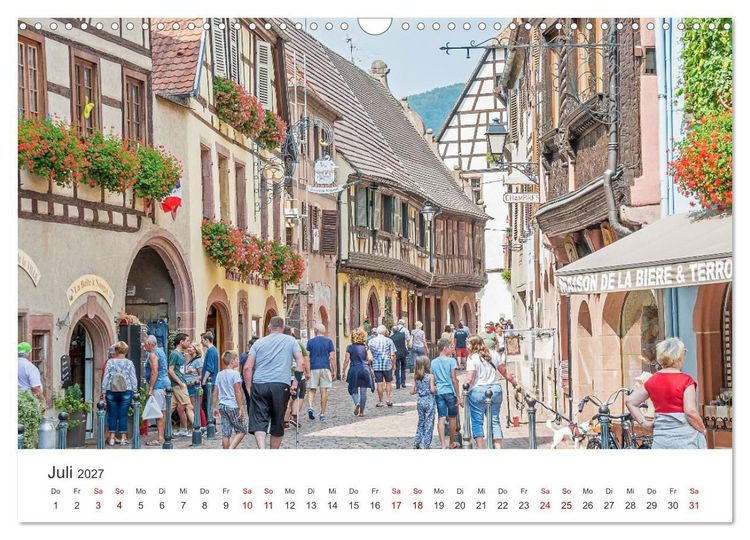 Produktbild: Elsass - von Stra&szlig;burg bis Colmar, zwischen Rhein und Vogesen (Wandkalender 2027 DIN A3 quer), CALVENDO Monatskalender
