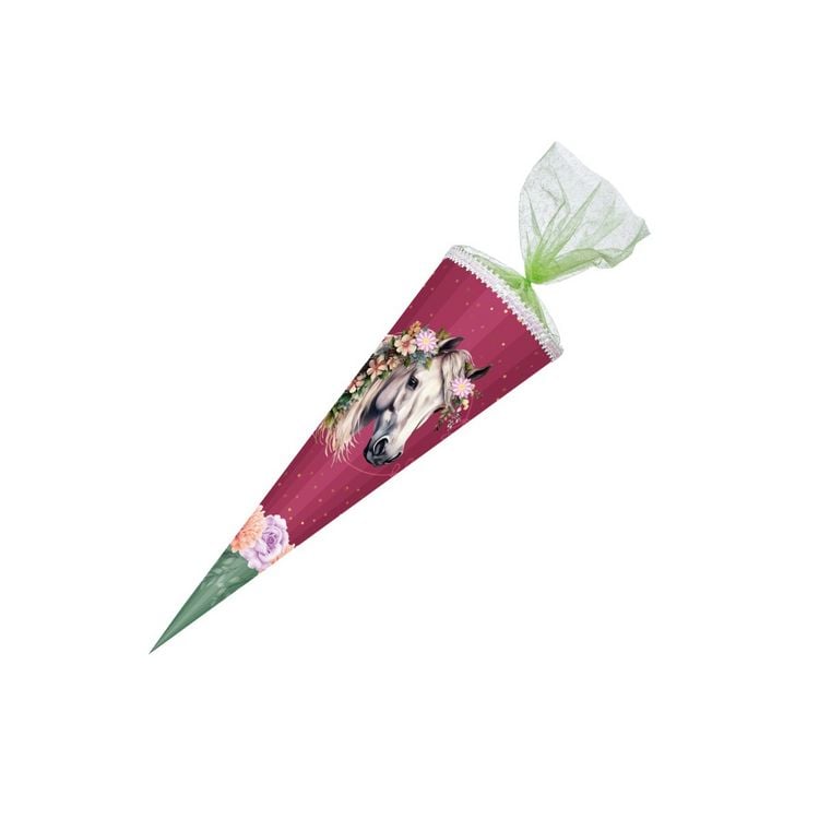 Produktbild: Nestler Schult&uuml;te Floral Horse 85cm mit Textilborte und Stoffblumen