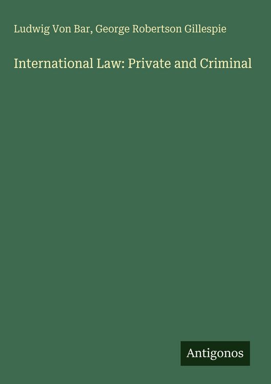 Produktbild: International Law: Private and Criminal