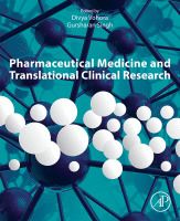 Produktbild: Pharmaceutical Medicine and Translational Clinical Research