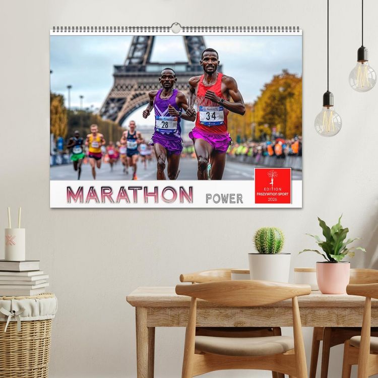 Produktbild: Marathon Power (Wandkalender 2026 DIN A2 quer), CALVENDO Monatskalender