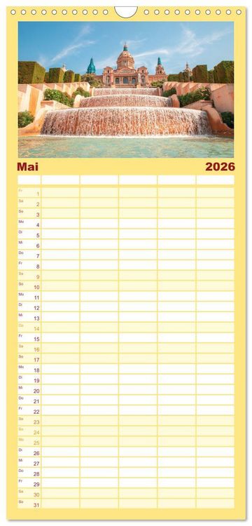 Produktbild: Familienplaner 2026 - BARCELONA - Metropole am Mittelmeer mit 5 Spalten (Wandkalender, 21 x 45 cm) CALVENDO