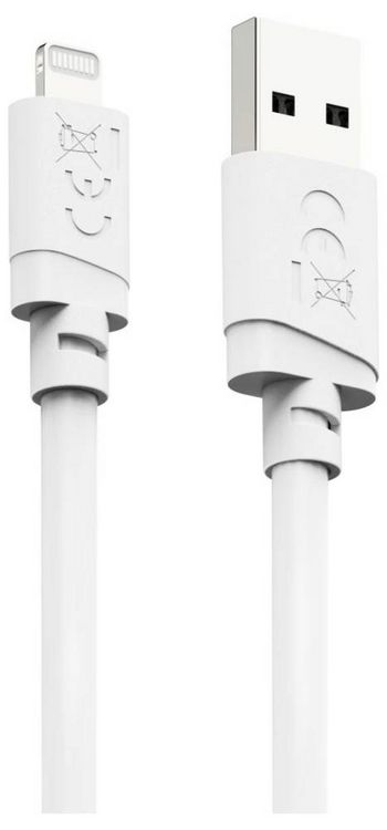 Produktbild: Hama USB-Ladekabel USB 2.0 Apple Lightning Stecker, USB-A Stecker 3m Wei&szlig; 00201802