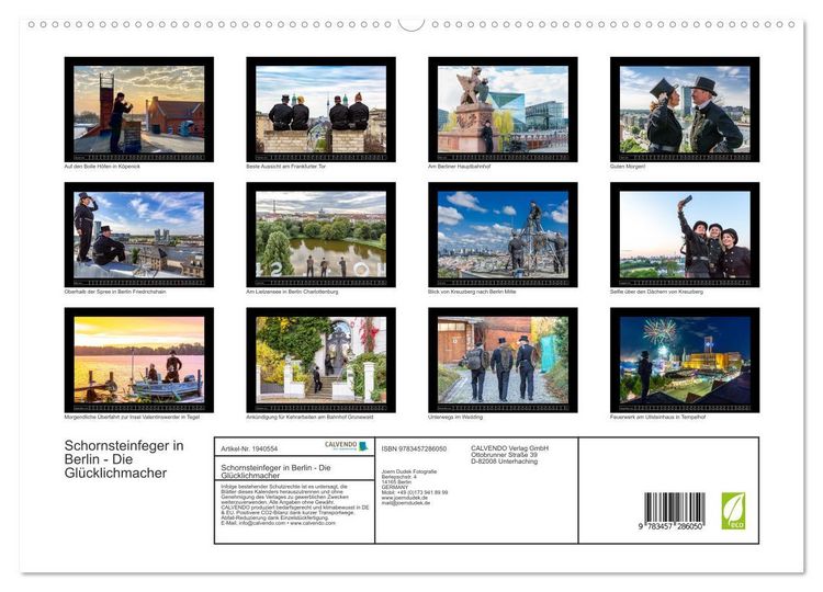 Produktbild: Schornsteinfeger in Berlin - Die Gl&uuml;cklichmacher (hochwertiger Premium Wandkalender 2026 DIN A2 quer), Kunstdruck in Hochglanz