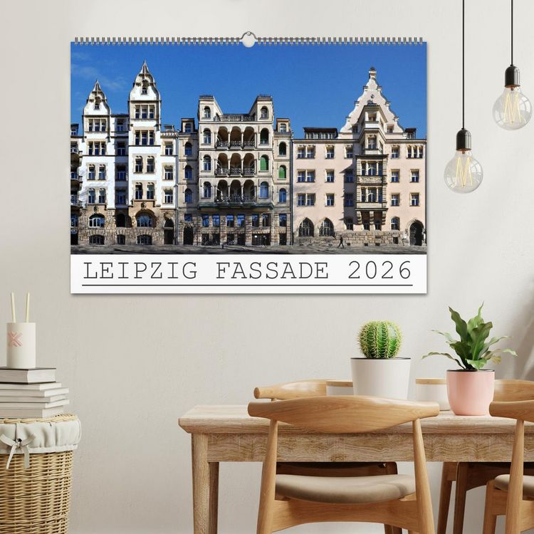 Produktbild: Leipzig Fassade 2026 (Wandkalender 2026 DIN A2 quer), CALVENDO Monatskalender