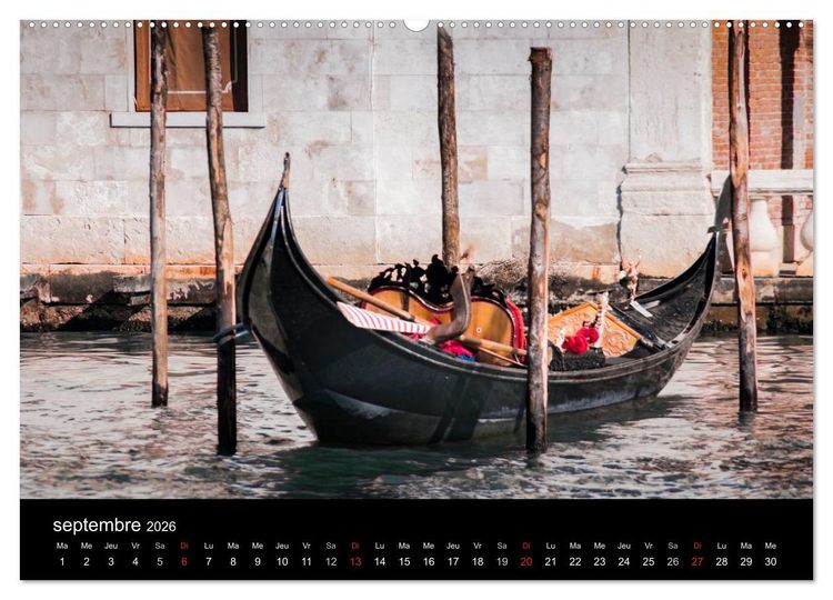 Produktbild: Venise Impressions (Calendrier mural 2026 DIN A2 vertical) calendrier de bureau