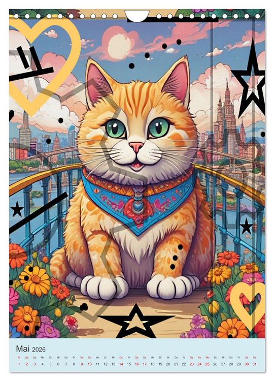 Produktbild: Coole Tiere der Pop Art (Wandkalender 2026 DIN A4 hoch), CALVENDO Monatskalender