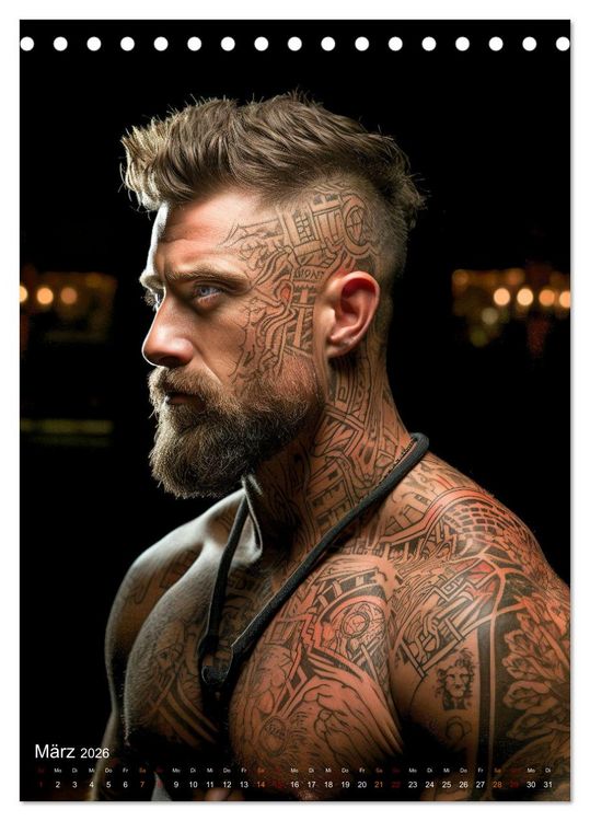 Produktbild: Tattoos Kunst auf der Haut (Tischkalender 2026 DIN A5 hoch), CALVENDO Monatskalender