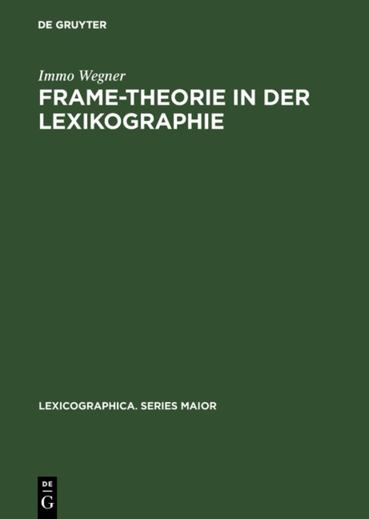 Produktbild: Frame-Theorie in der Lexikographie