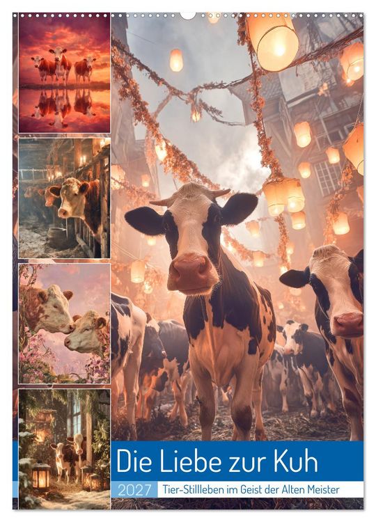 Produktbild: Die Liebe zur Kuh (Wandkalender 2027 DIN A2 hoch), CALVENDO Monatskalender