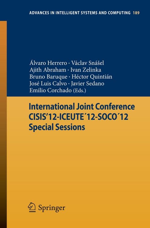 Produktbild: International Joint Conference CISIS&rsquo;12-ICEUTE&acute;12-SOCO&acute;12 Special Sessions