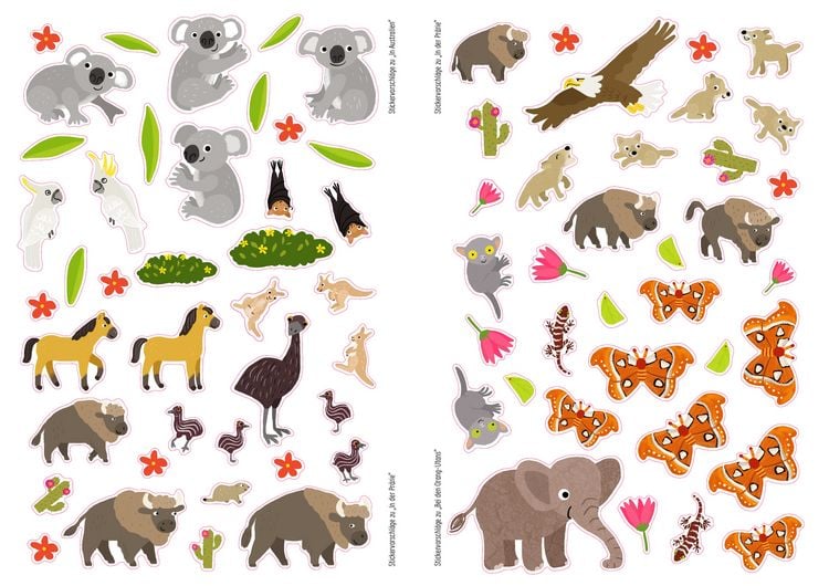 Produktbild: Kunterbunter Stickerspa&szlig; - Z&auml;hlen lernen mit Tieren