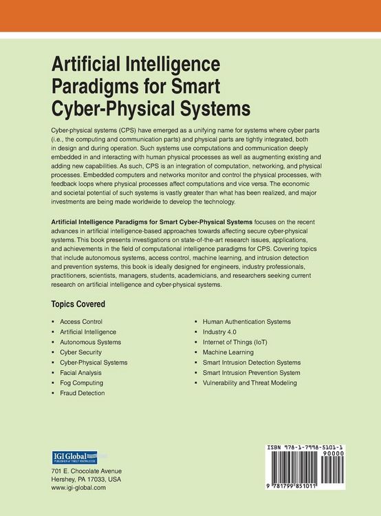 Produktbild: Artificial Intelligence Paradigms for Smart Cyber-Physical Systems
