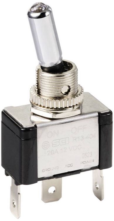Produktbild: TRU COMPONENTS TC-11193848 Kippschalter 12 V/DC 20A 1 x Aus/Ein rastend 1St.
