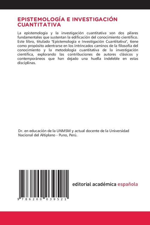 Produktbild: Epistemolog&iacute;a E Investigaci&oacute;n Cuantitativa