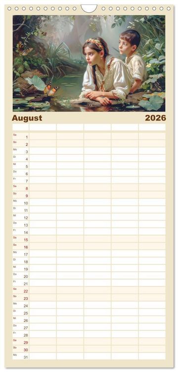 Produktbild: Familienplaner 2026 - Tierliebe - In exotischer Umgebung mit 5 Spalten (Wandkalender, 21 x 45 cm) CALVENDO