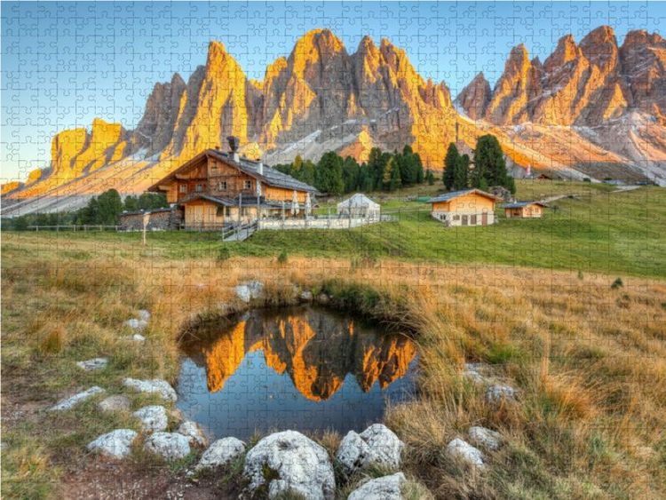 Produktbild: CALVENDO Puzzle Geisleralm in S&uuml;dtirol 1000 Teile Lege-Gr&ouml;&szlig;e 64 x 48 cm Foto-Puzzle Bild von Michael Valjak