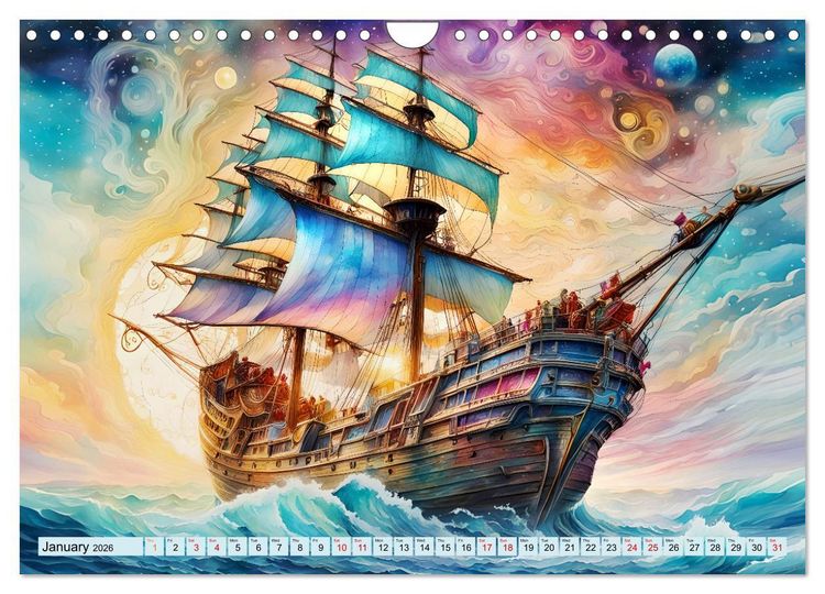 Produktbild: Sail of eternity (Wall Calendar 2026 DIN A4 landscape), CALVENDO 12 Month Wall Calendar