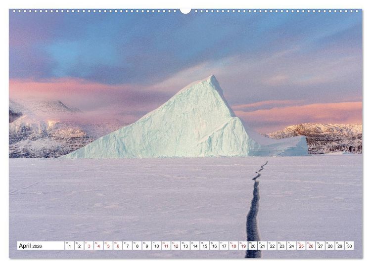 Produktbild: Eisberge - Gr&ouml;nlands magische Eisgestalten (hochwertiger Premium Wandkalender 2026 DIN A2 quer), Kunstdruck in Hochglanz