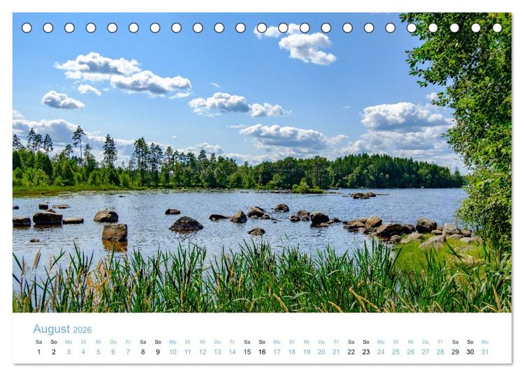 Produktbild: Schwedens Seen (Tischkalender 2026 DIN A5 quer), CALVENDO Monatskalender