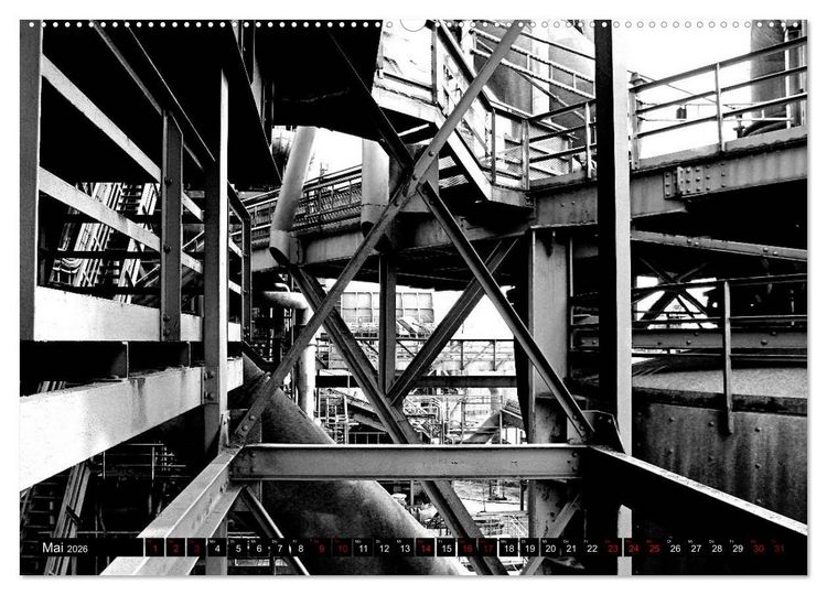 Produktbild: LaPaDu-H&uuml;ttenwerk Duisburg (hochwertiger Premium Wandkalender 2026 DIN A2 quer), Kunstdruck in Hochglanz