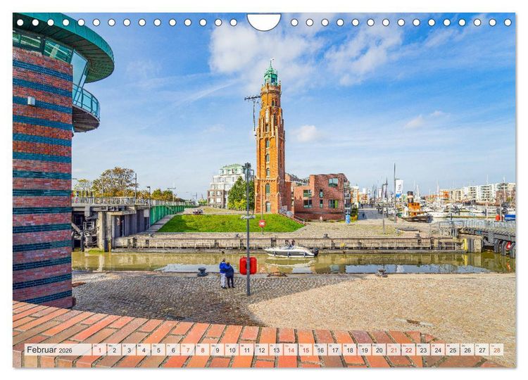 Produktbild: Bremerhaven Stadtansichten (Wandkalender 2026 DIN A4 quer), CALVENDO Monatskalender