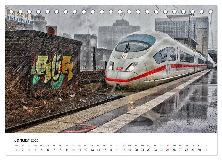 Produktbild: Auf eisernen Wegen - Faszination Bahn (Tischkalender 2026 DIN A5 quer), CALVENDO Monatskalender