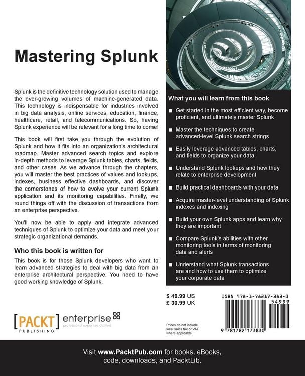 Produktbild: Mastering Splunk
