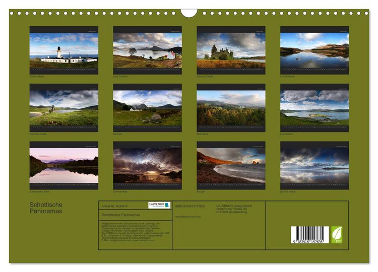 Produktbild: Schottische Panoramas (Wandkalender 2026 DIN A3 quer), CALVENDO Monatskalender