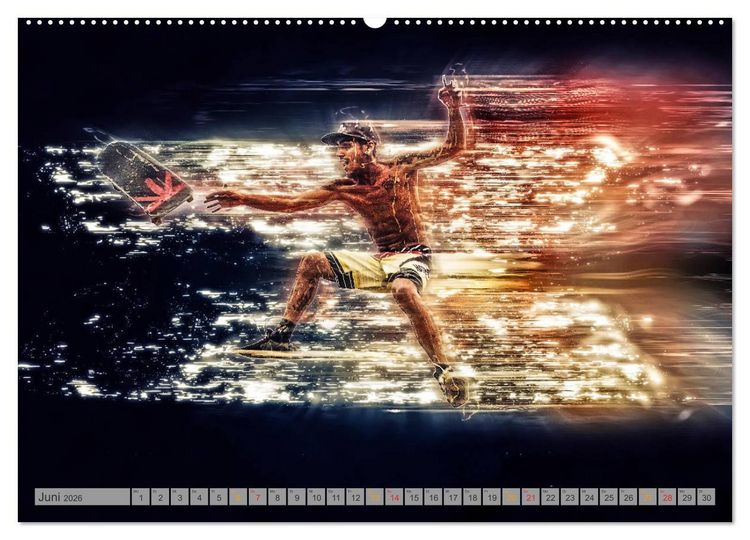 Produktbild: Skateboarding - extrem cool (hochwertiger Premium Wandkalender 2026 DIN A2 quer), Kunstdruck in Hochglanz