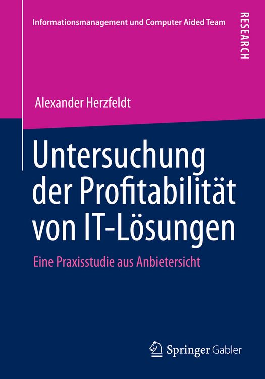 Produktbild: Untersuchung der Profitabilit&auml;t von IT-L&ouml;sungen