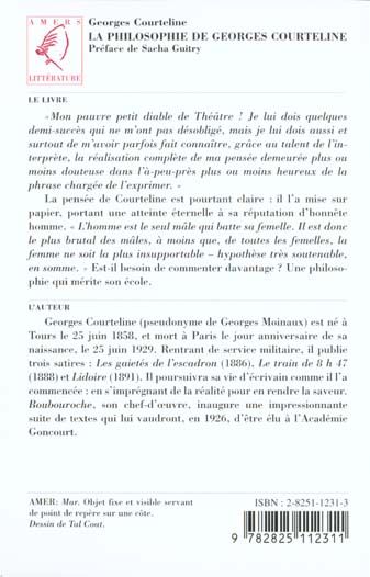 Produktbild: La philosophie de Georges Courteline