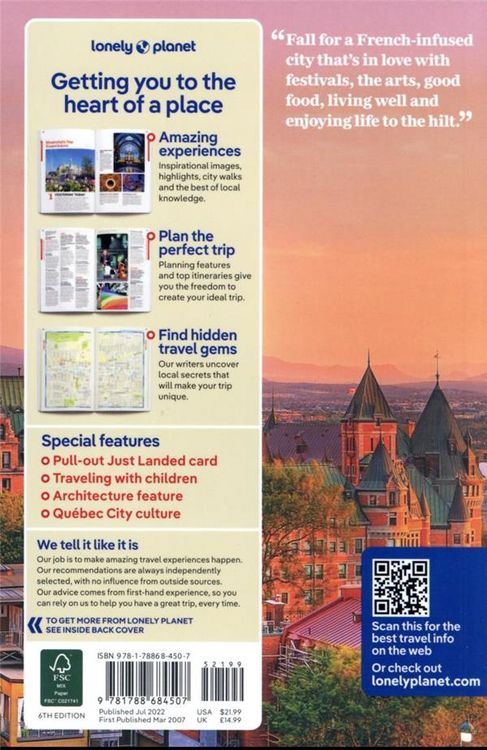 Produktbild: Lonely Planet Montreal & Quebec City