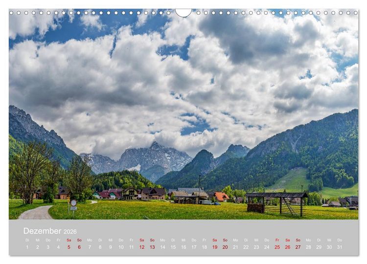 Produktbild: Die Julischen Alpen (Wandkalender 2026 DIN A3 quer), CALVENDO Monatskalender
