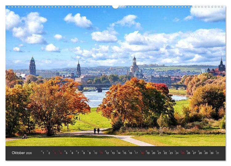 Produktbild: Barockstadt Dresden (Wandkalender 2026 DIN A2 quer), CALVENDO Monatskalender