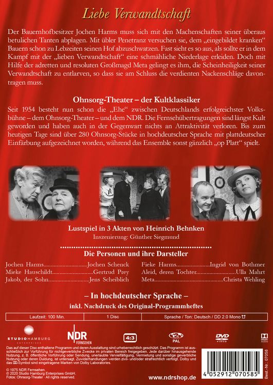 Produktbild: Ohnsorg-Theater Klassiker: Liebe Verwandtschaft