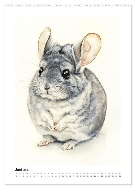Produktbild: Waurick, K: Knuddlige Chinchillas (hochwertiger Premium Wand