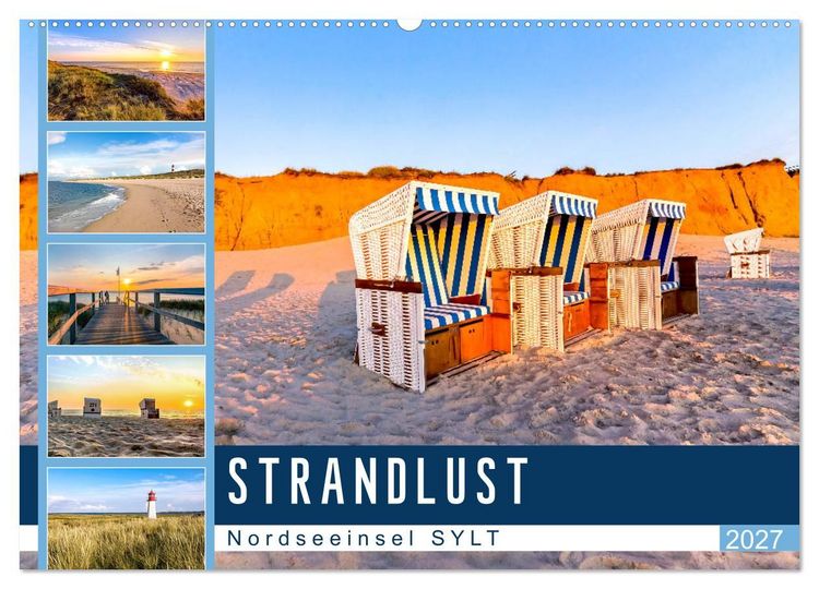 Produktbild: STRANDLUST Nordseeinsel Sylt (Wandkalender 2027 DIN A2 quer), CALVENDO Monatskalender
