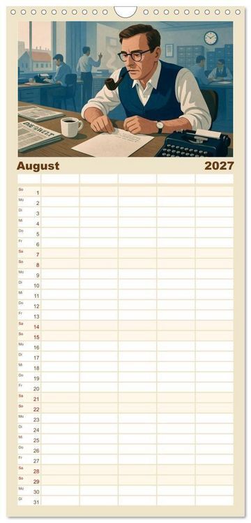 Produktbild: Familienplaner 2027 - Siegfried Lenz mit 5 Spalten (Wandkalender, 21 x 45 cm) CALVENDO