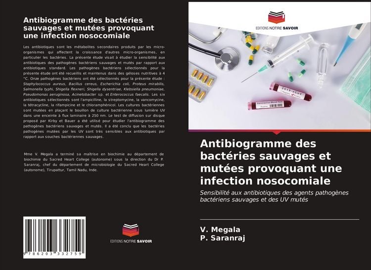 Produktbild: Antibiogramme des bact&eacute;ries sauvages et mut&eacute;es provoquant une infection nosocomiale