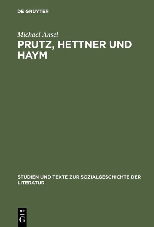 Produktbild: Prutz, Hettner und Haym