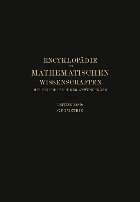 Produktbild: Encyklop&auml;die der Mathematischen Wissenschaften mit Einschluss ihrer Anwendungen