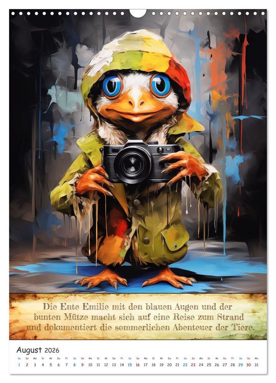 Produktbild: Tierische Paparazzi (Wandkalender 2026 DIN A3 hoch), CALVENDO Monatskalender
