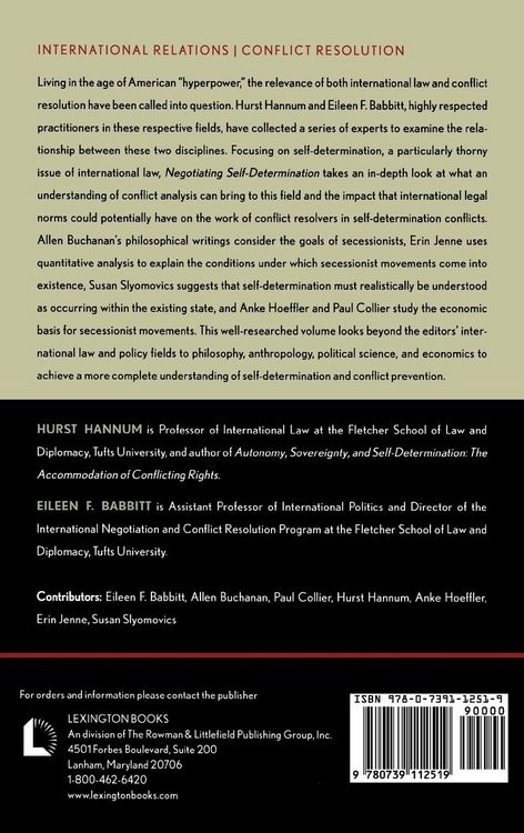 Produktbild: Negotiating Self-Determination