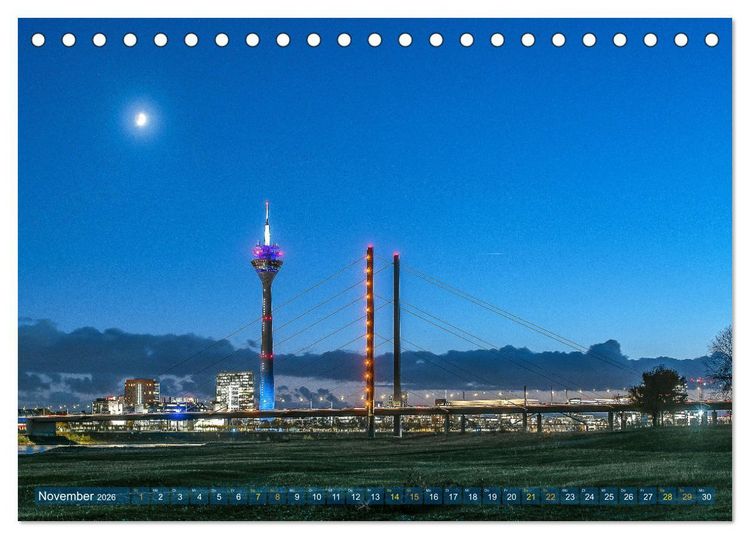 Produktbild: D&uuml;sseldorf - Ansichten einer faszinierenden Stadt (Tischkalender 2026 DIN A5 quer), CALVENDO Monatskalender
