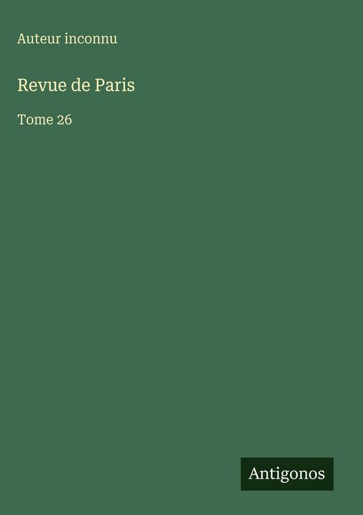 Produktbild: Revue de Paris