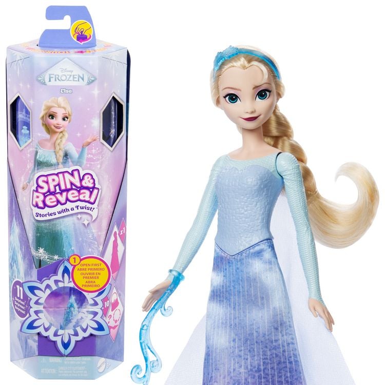 Produktbild: Disney Die Eiskönigin Spin & Reveal Elsa-Modepuppe und Accessoires mit 11 Überraschungen aus dem Disney-Film