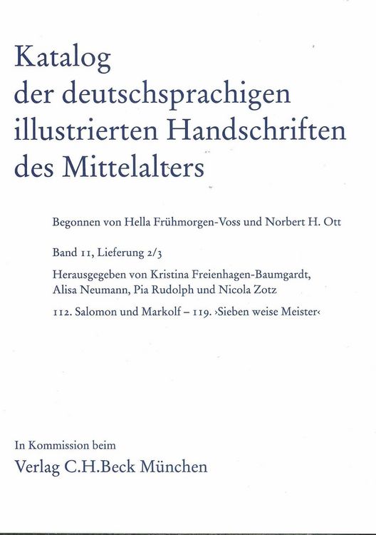 Produktbild: Katalog der deutschsprachigen illustrierten Handschriften des Mittelalters Band 11, Lfg. 2/3