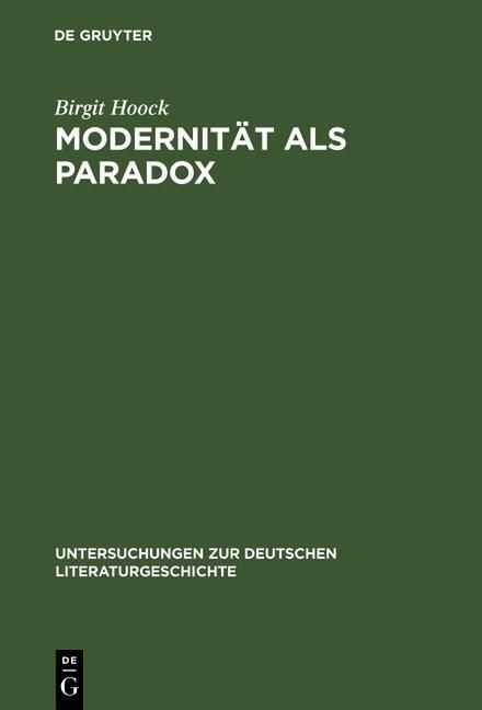 Produktbild: Modernit&auml;t als Paradox